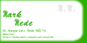 mark mede business card